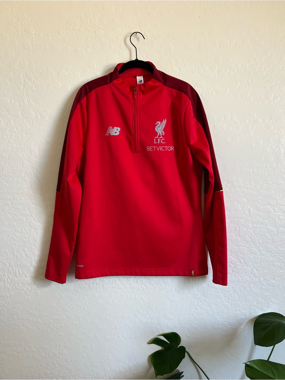 New Balance Red Men's Half-Zip Training Sweater